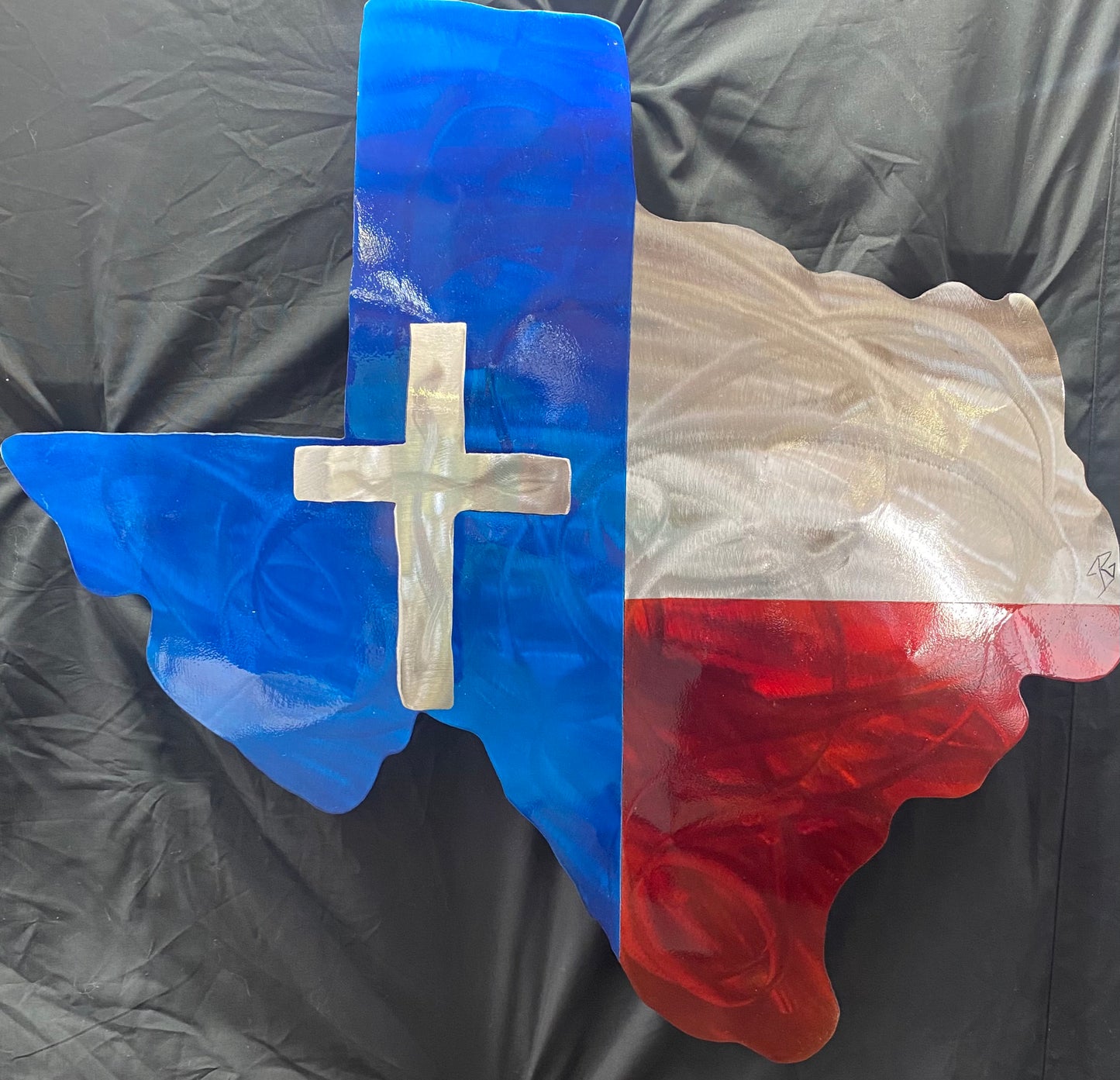 State of Texas with Cross Art Piece